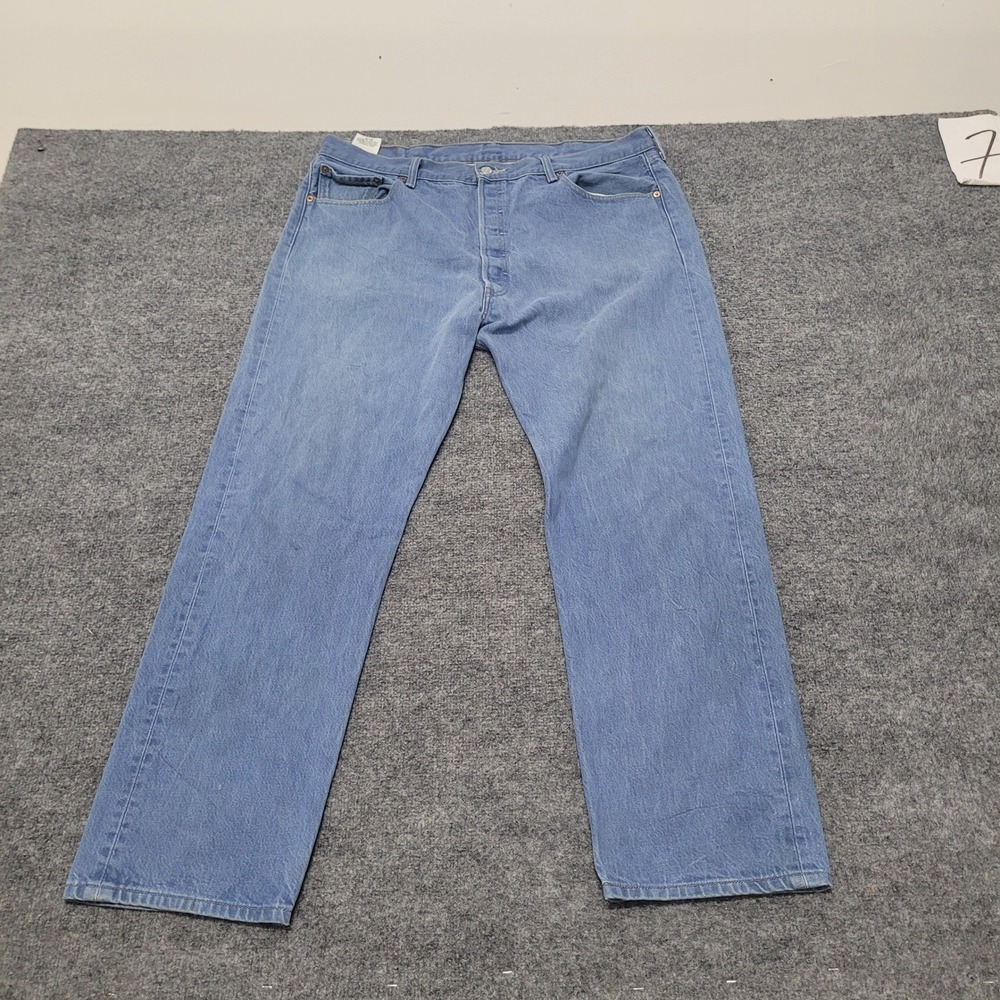 Levi's Jeans Mens Size 42x34 Blue 501 Original Fit Button Fly Straight Leg Denim